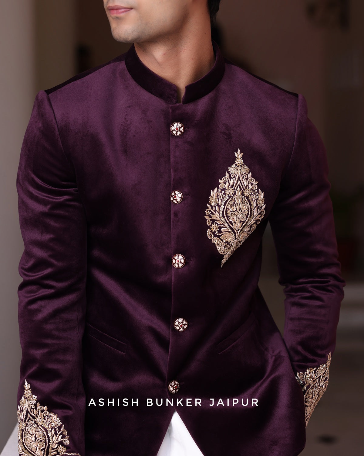 Wine Toned Jodhpuri