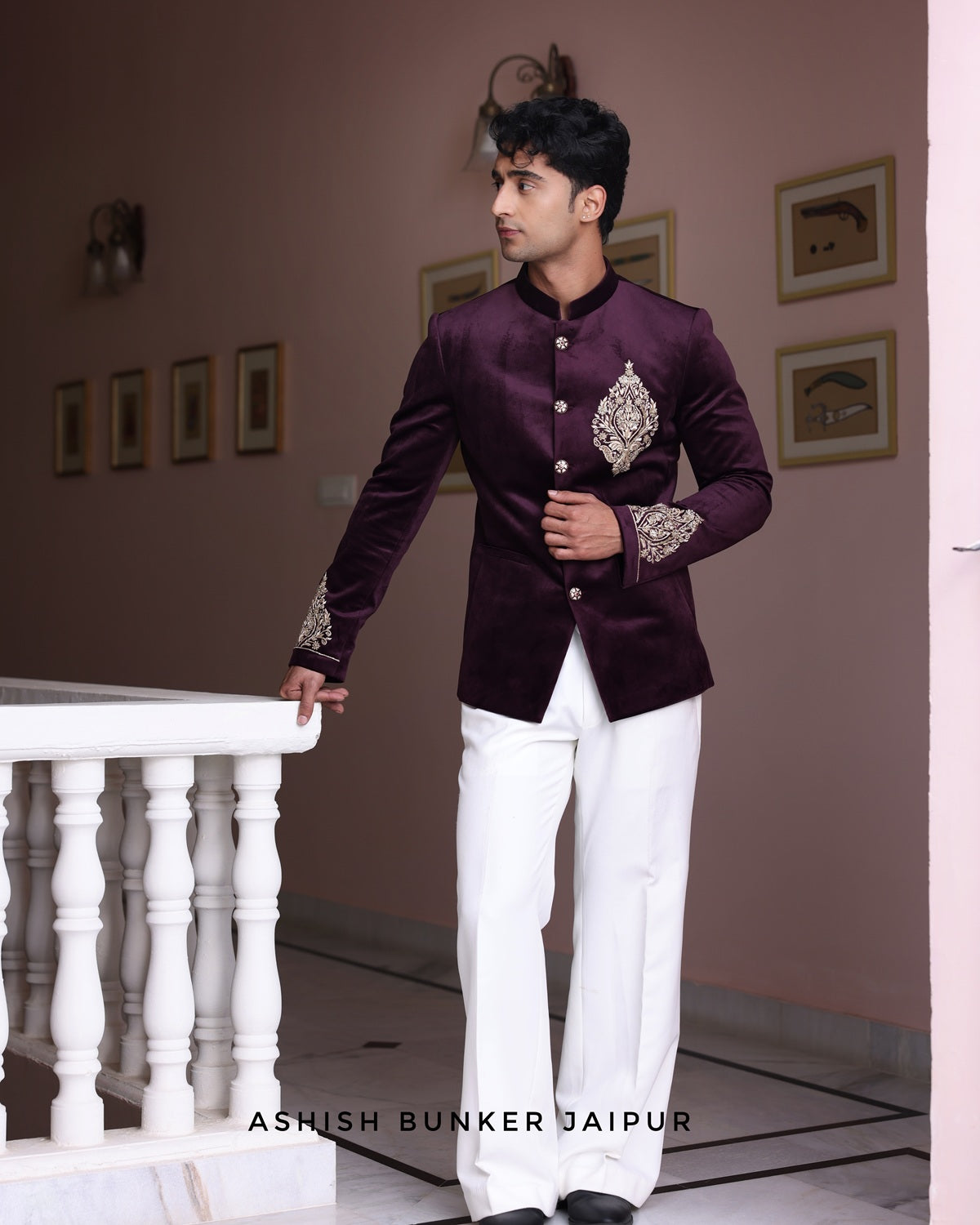 Wine Toned Jodhpuri