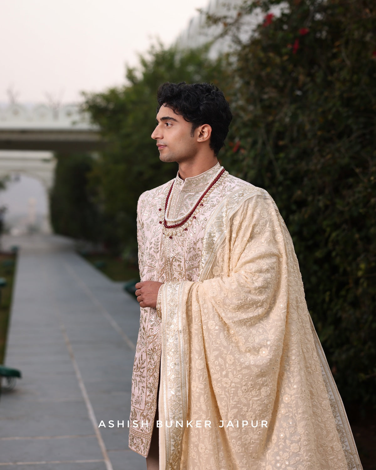 Golden Beige Sherwani
